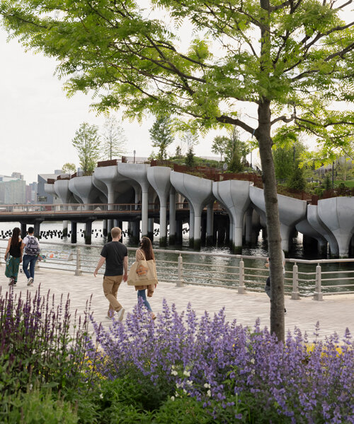heatherwick studio's 'little island' opens to the public to kick off summertime in new york