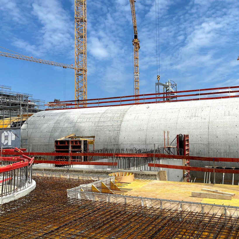 herzog & de meuron reveals construction photos of new lombard odier headquarters