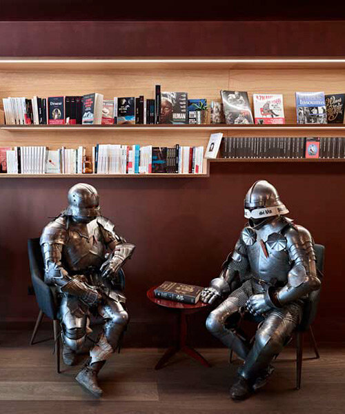 an order of knights occupies this renovated century-old literary café in geneva
