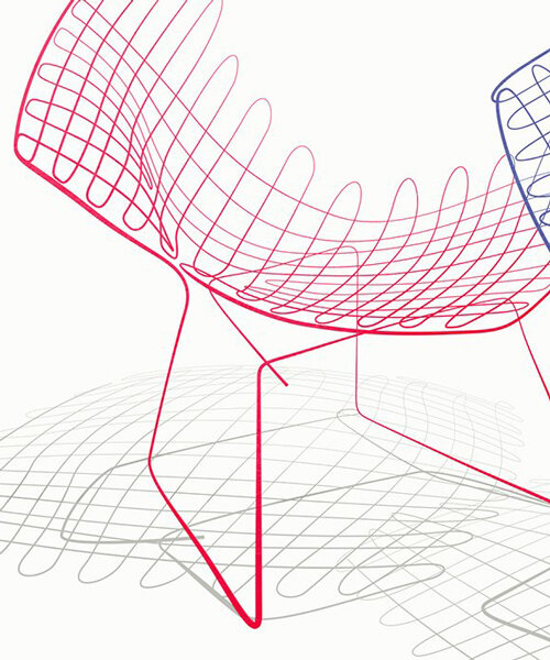 10 iconic chairs drawn using a single line in minimal illustrations by loooop studio
