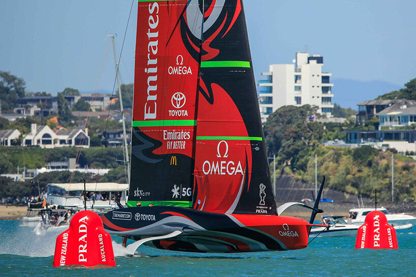 marc newson references flight & weightlessness in the prada cup trophy