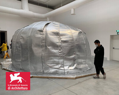 'melting landscape' installation explores news ways of using snow