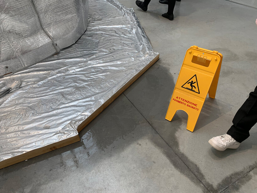 'melting landscape' installation explores news ways of using snow