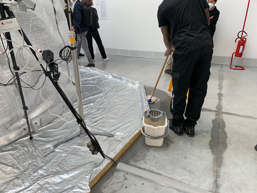 'melting landscape' installation explores news ways of using snow