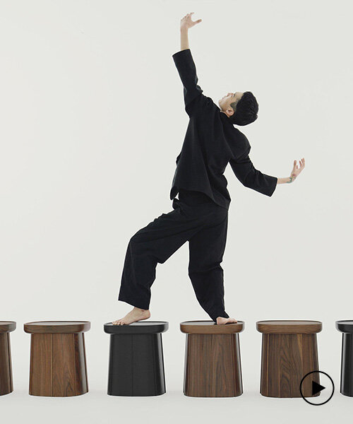 dance performance highlights the modernistic aesthetic of korean furniture collection
