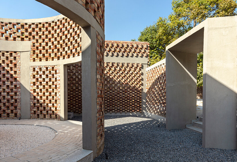 RLDA designs 'brick house' in new delhi with perforations and projections