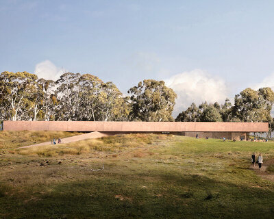 snøhetta's rammed earth proposal selected for the new heysen art gallery in south australia