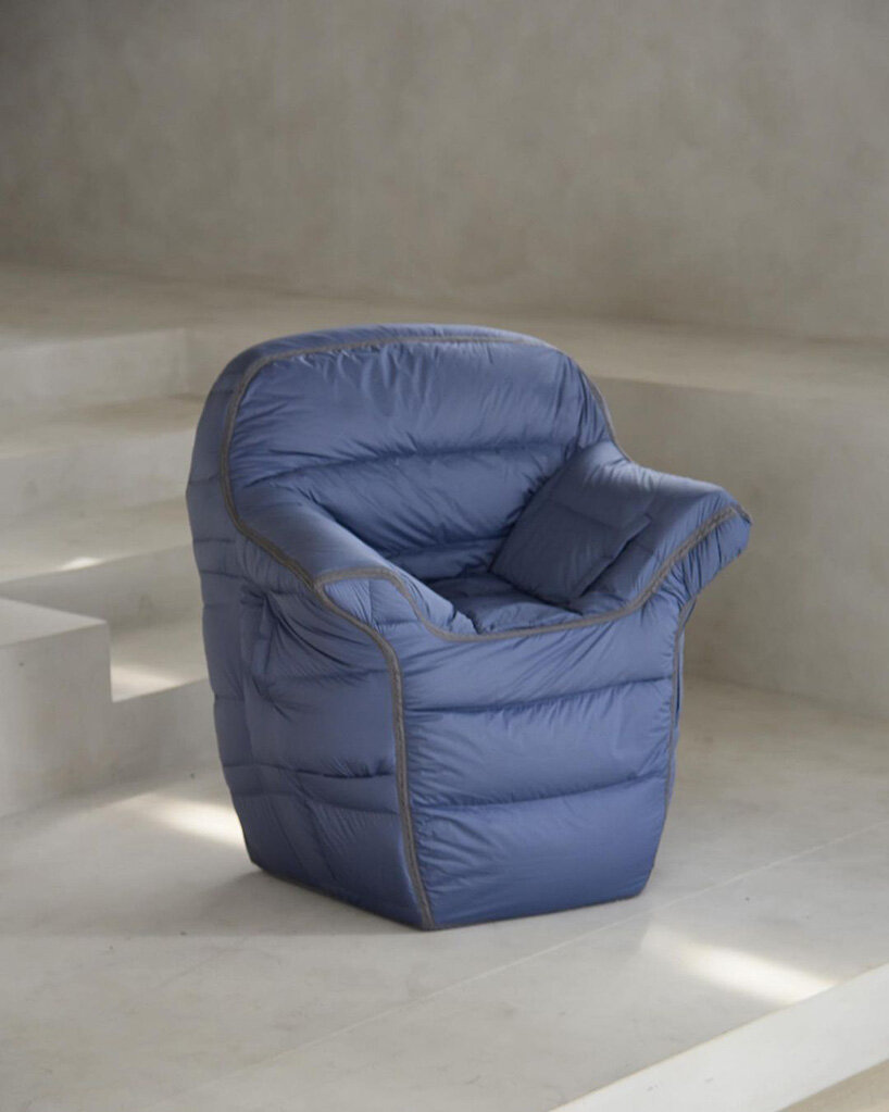 fluffy chair series is reborn from in stock padding by jinyeong yeon