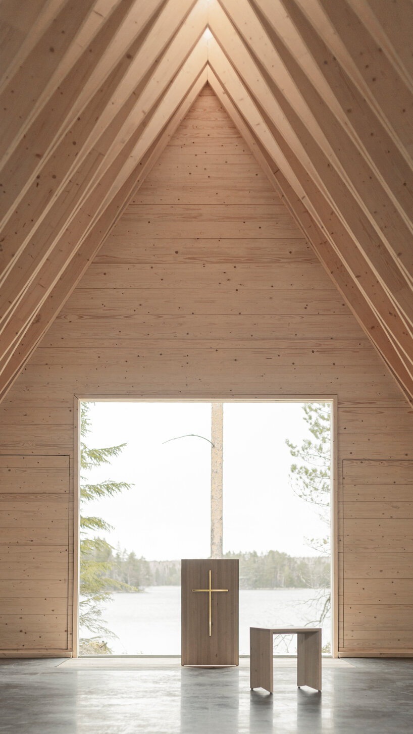 tervajärvi forest chapel architecturestudio NOAN finland designboom