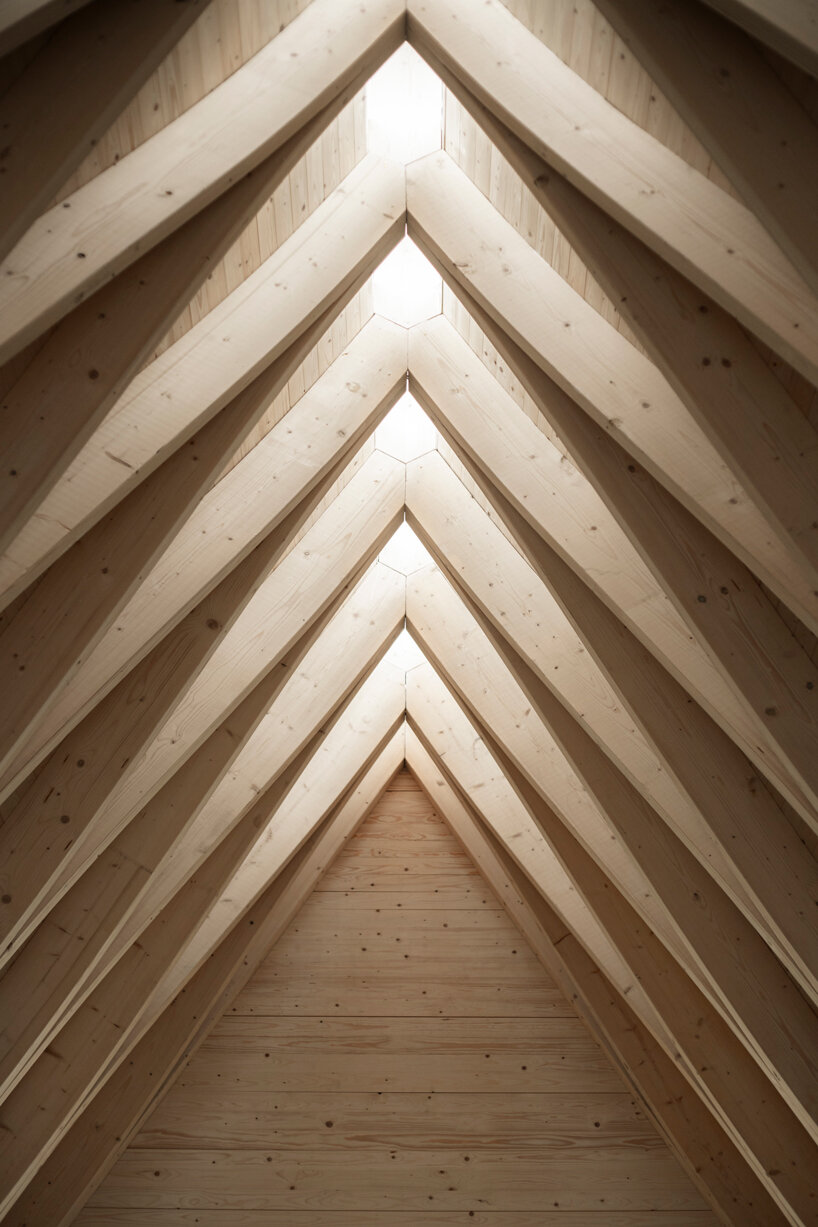 tervajärvi forest chapel in finland demonstrates the beauty of timber detailing