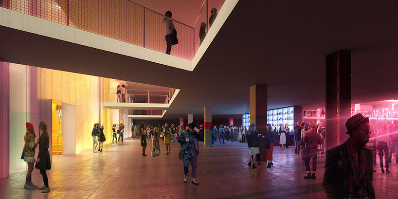 Industrial materials + ephemeral lighting form OMA's 'Terminal' Houston music venue
