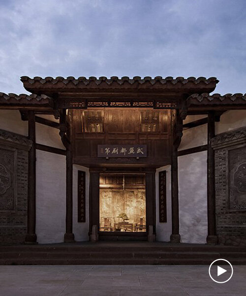 this ancient chinese house is transformed into a hotel fusing old and new elements together