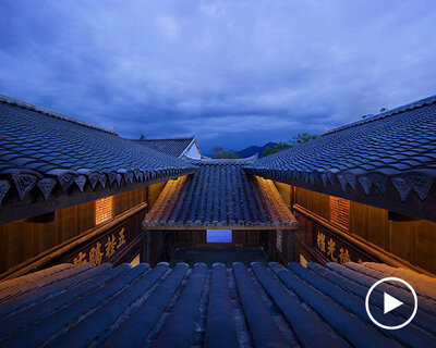this ancient chinese house is transformed into a hotel fusing old and new elements together