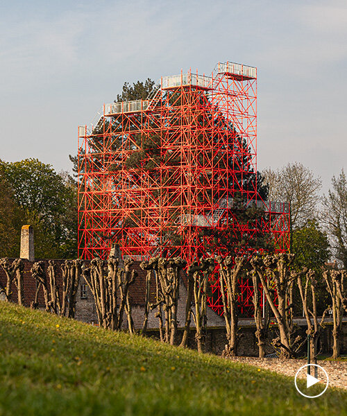 for triennial bruges 2021, artists interweave monumental interventions with the historic urban fabric