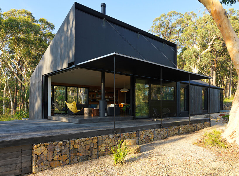 off-grid house is a bushfire resistant dwelling in blue mountains, australia