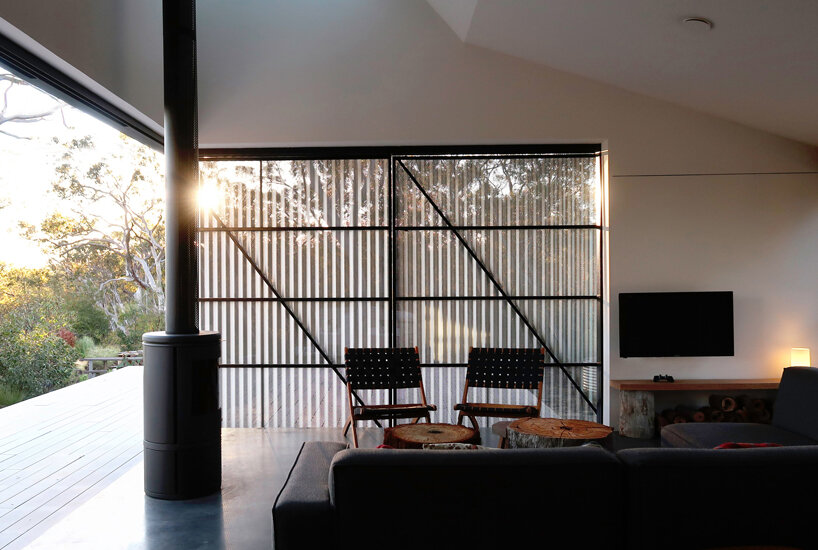 off-grid house is a bushfire resistant dwelling in blue mountains, australia