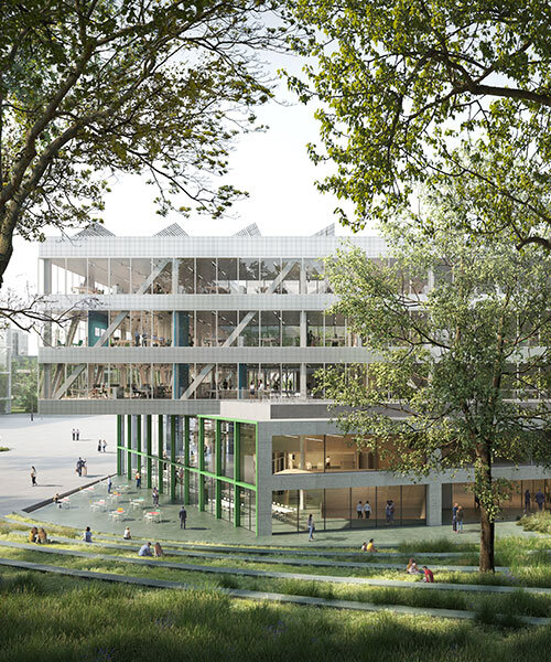office KGDVS designs green and compact headquarters in brussels for broadcaster VRT