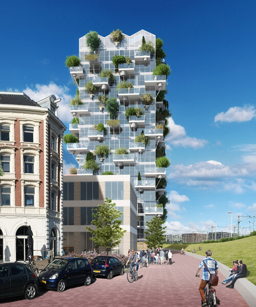 MVRDV will transform streets of amsterdam with green 'de oosterlingen' block