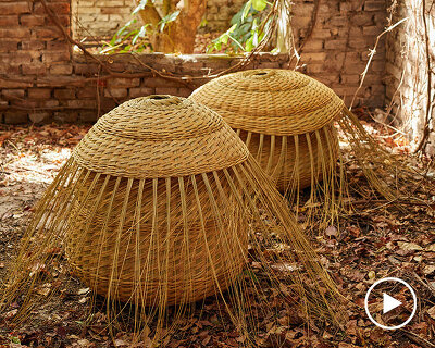 argentinian pavilion presents traditional woven installations at the london design biennale