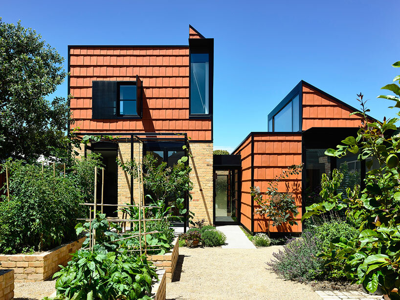 austin maynard architects' terracotta house reflects the spirit of a vegetable garden