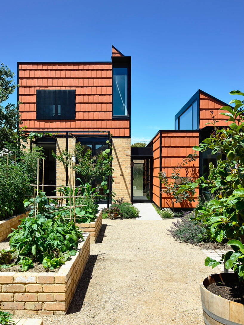austin maynard architects' terracotta house reflects the spirit of a vegetable garden