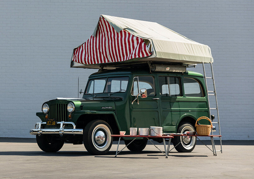 automobile camping: from collapsible A-frame tents to the world's first hard-sided carbon fiber camper