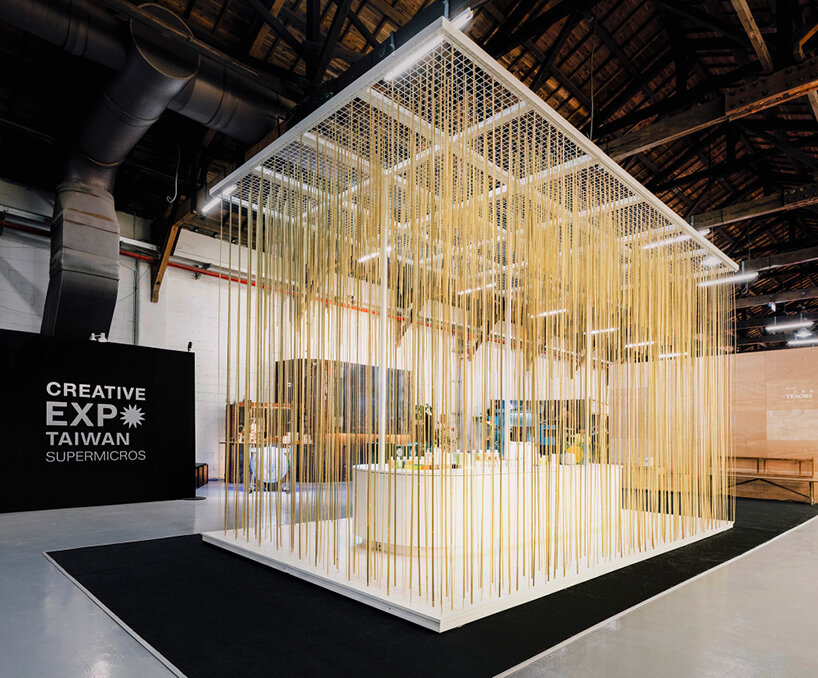 cheng tsung feng's installation uses more than 3000 slices of bamboo