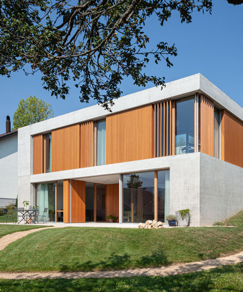 beck oser architekten plans house in switzerland around an internal courtyard