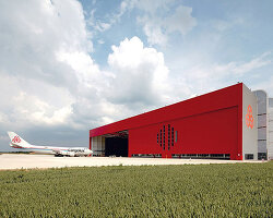 cargolux wide-body aircraft maintenance center by JFS architectes