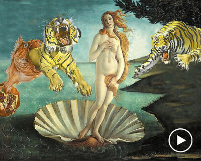 characters from famous paintings come together in 'the impossible dialogues'