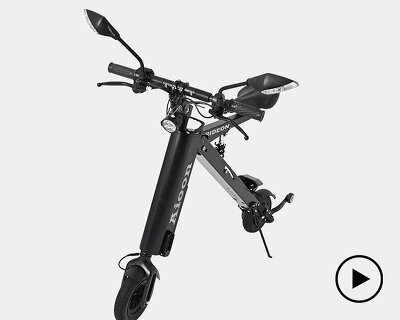 compact + lightweight electric bike folds in 5 seconds to carry around everywhere
