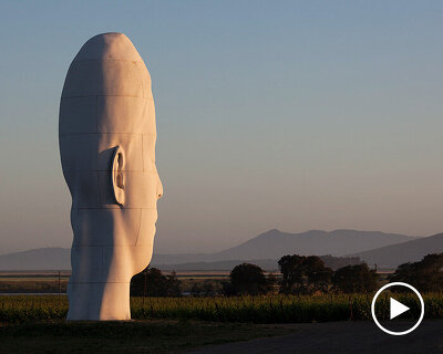 amid sonoma's legendary landscape, monumental sculpture meets an exquisite architectural intervention
