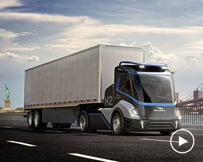 gaussin unveils the world's first 100% hydrogen or all-electric skateboard truck