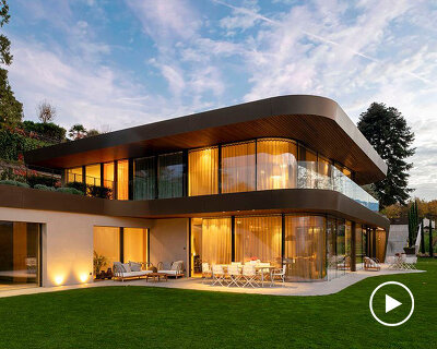 renovated villa from the 60s is embedded within the vineyards of italy