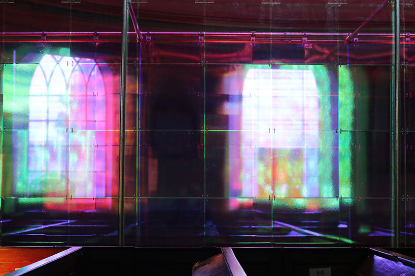 liz west harnesses luminous stained glass to sculpt ethereal installation 'presence'