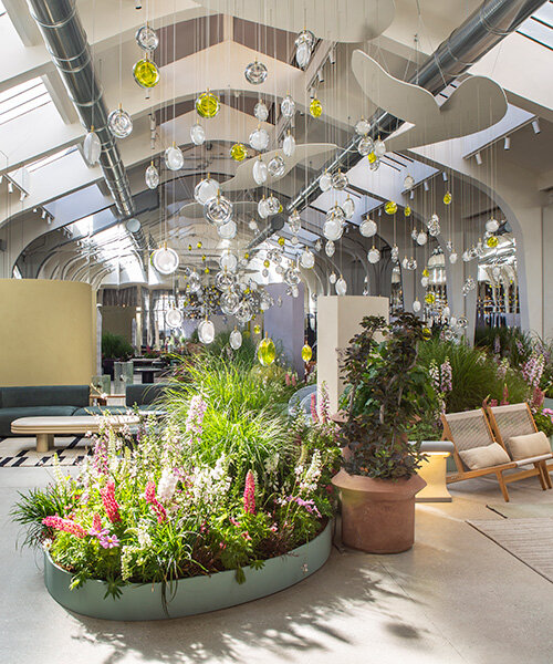 mohd's 400+ design brands bloom in summer garden installation by studiopepe