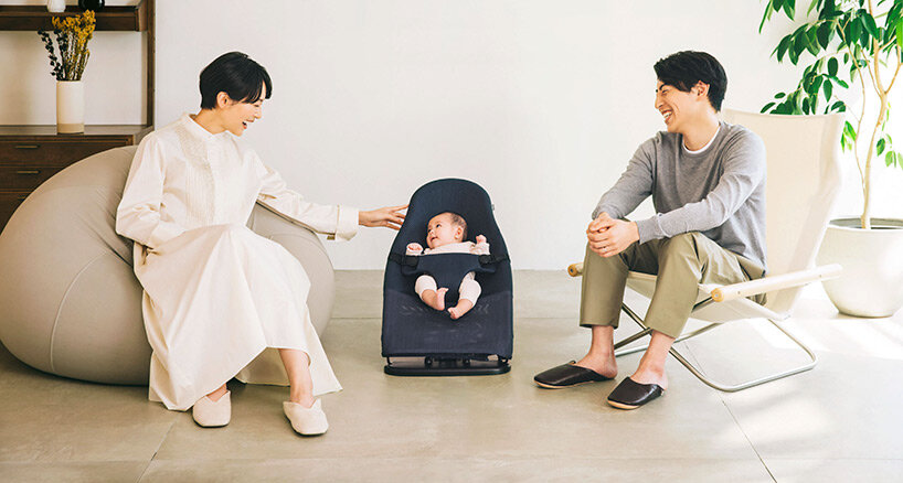 'wuggy' baby bouncer by naoto fukasawa draws from babushka stacking doll contours