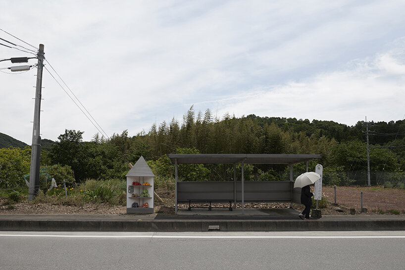 nendo's roadside 'petit market' stand supports direct sales from farmer to consumer