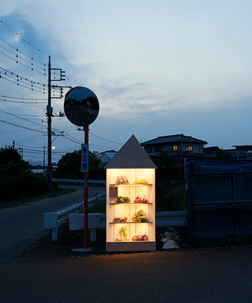nendo's roadside 'petit market' stand supports direct sales from farmer to consumer