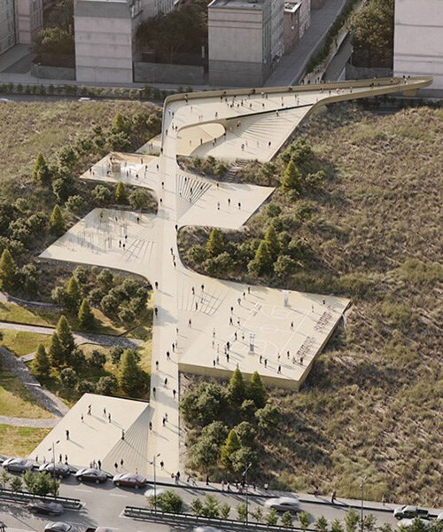 organic platforms shape 'dream pathway' proposal to revitalize the urban fabric of tehran, iran