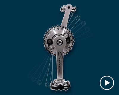 revolutionary bicycle crankset increases pedaling power and comfort