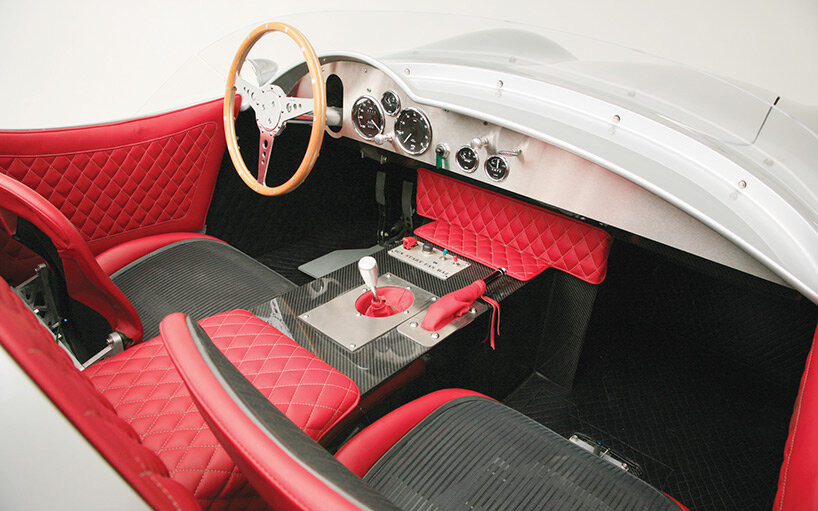 iconic 1957 aston martin DBR2 gets futuristic remake with lightweight carbon fiber body