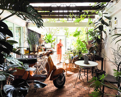 SOAR creates a jungle-like interior for renovated café and workspace in bangkok