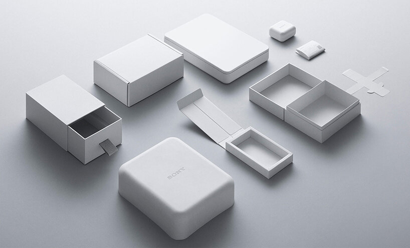 sony evolves sustainable packaging from bamboo, sugarcane + recycled paper