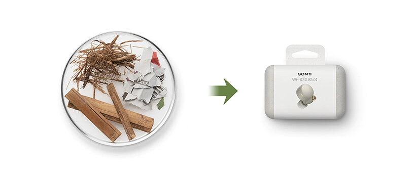 sony evolves sustainable packaging from bamboo, sugarcane + recycled paper