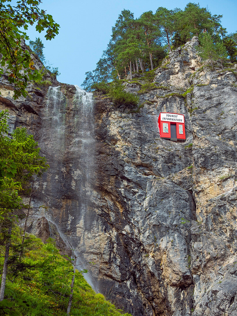 hikers are not happy with this art installation by steinbrener/dempf & huber