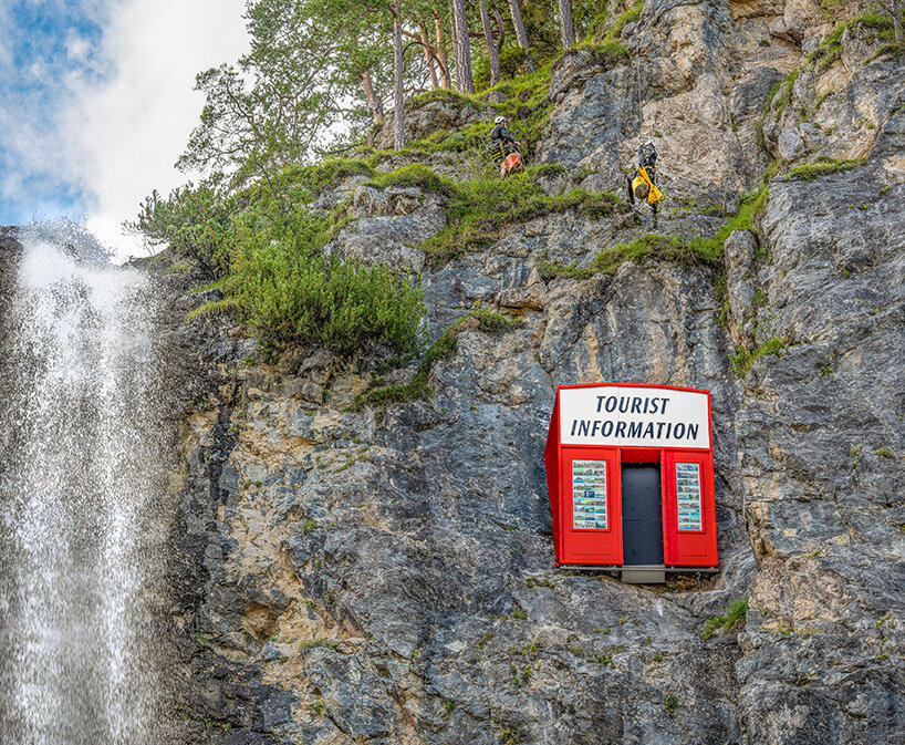 hikers are not happy with this art installation by steinbrener/dempf & huber