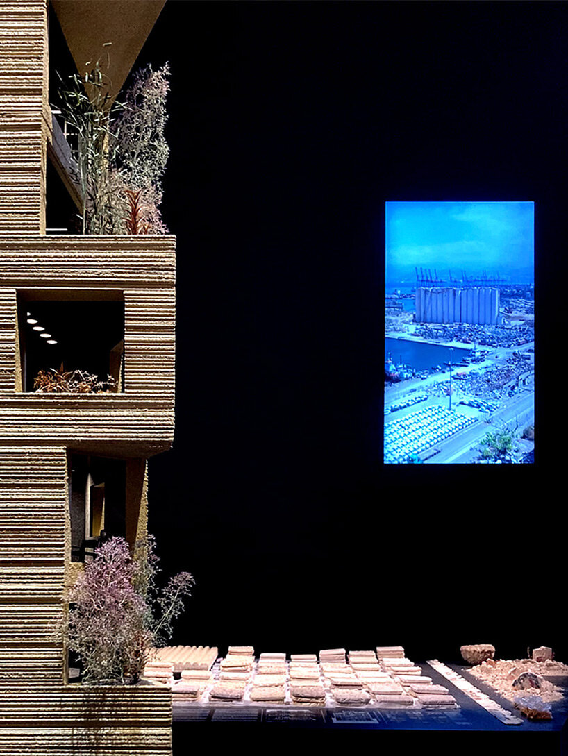 lina ghotmeh unveils sculptural model of beirut's 'stone garden' housing at venice biennale