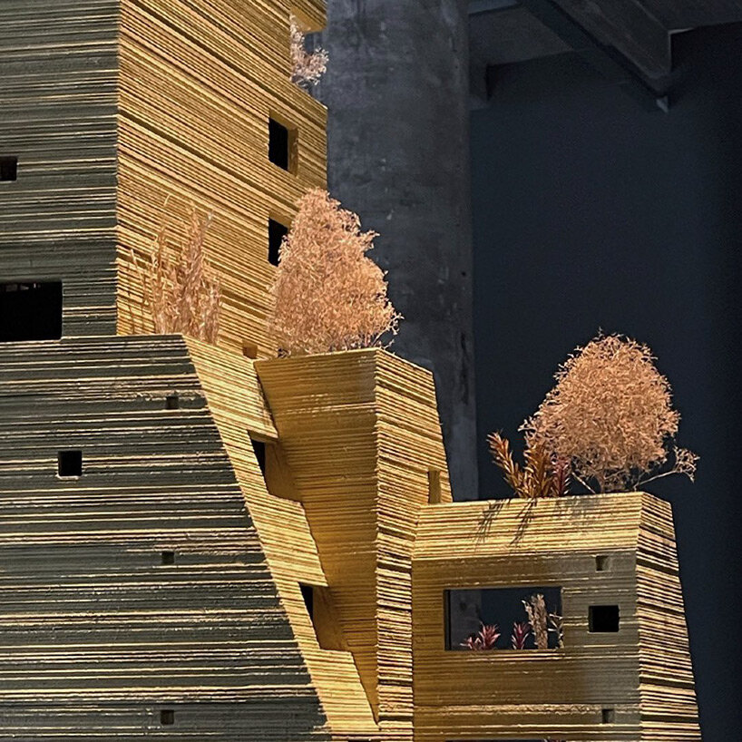 lina ghotmeh unveils sculptural model of beirut's 'stone garden' housing at venice biennale