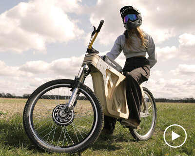 the electraply is a scrambler-inspired e-bike made almost entirely from plywood